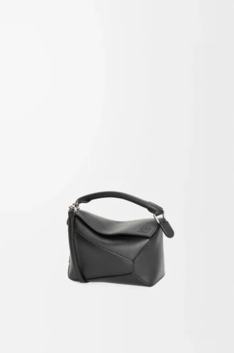 Borsa Mini Puzzle Edge in pelle di vitello classica nera Borsa Mini Puzzle Edge in pelle di vitello classica nera