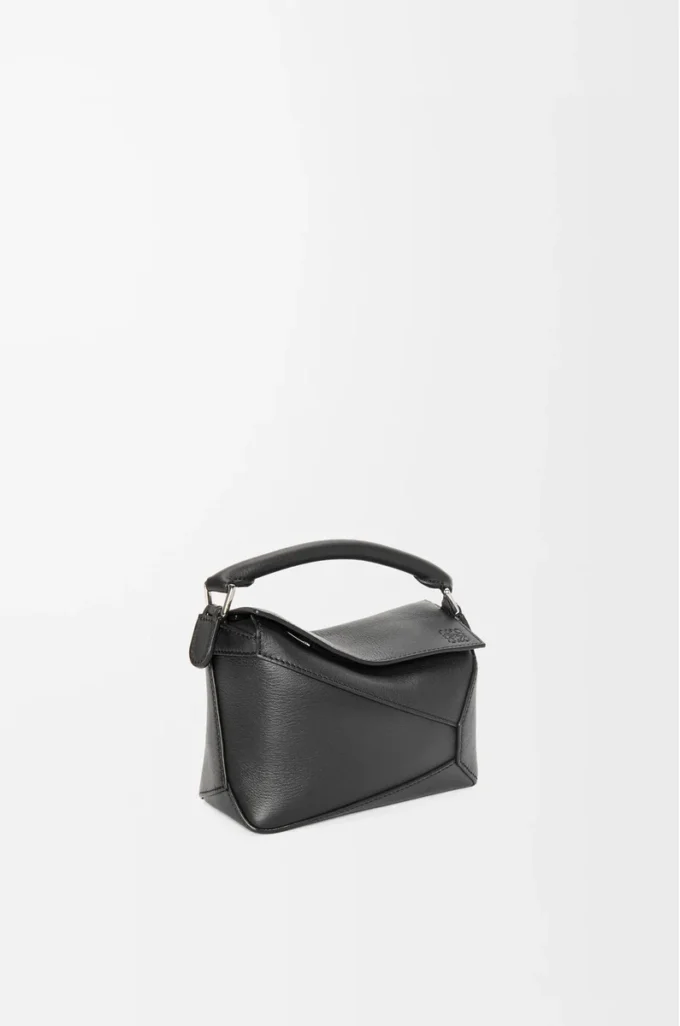 Borsa Mini Puzzle Edge in pelle di vitello classica nera Borsa Mini Puzzle Edge in pelle di vitello classica nera