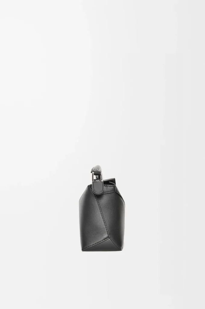 Borsa Mini Puzzle Edge in pelle di vitello classica nera Borsa Mini Puzzle Edge in pelle di vitello classica nera
