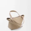 Borsa Mini Puzzle Fold in pelle di vitello lucida color sabbia Borsa Mini Puzzle Fold in pelle di vitello lucida color sabbia