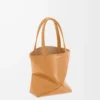 Borsa Mini Puzzle Fold in pelle di vitello lucida Warm Desert
