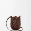 Borsa Nest Basket piccola in pelle di vitello Castagna Borsa Nest Basket piccola in pelle di vitello Castagna