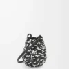 Borsa Nest Basket piccola in pelle di vitello Nero/Bianco