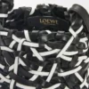 Borsa Nest Basket piccola in pelle di vitello Nero/Bianco
