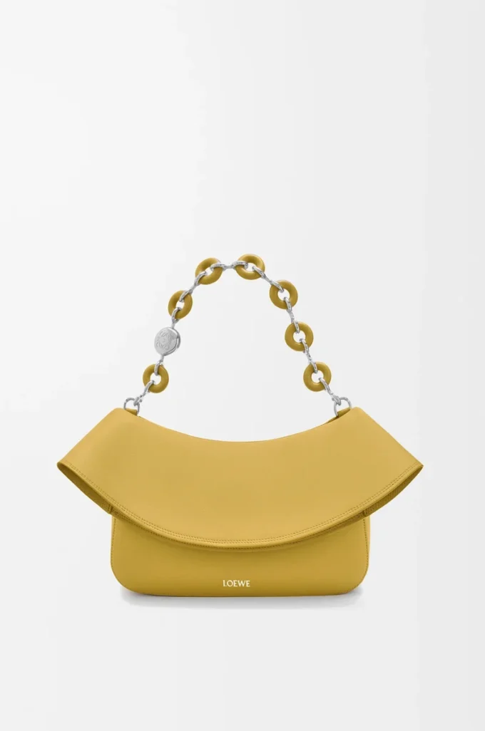 Borsa Ola media in morbida pelle di vitello Ginger