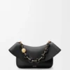 Borsa Ola media in pelle di vitello liscia nera