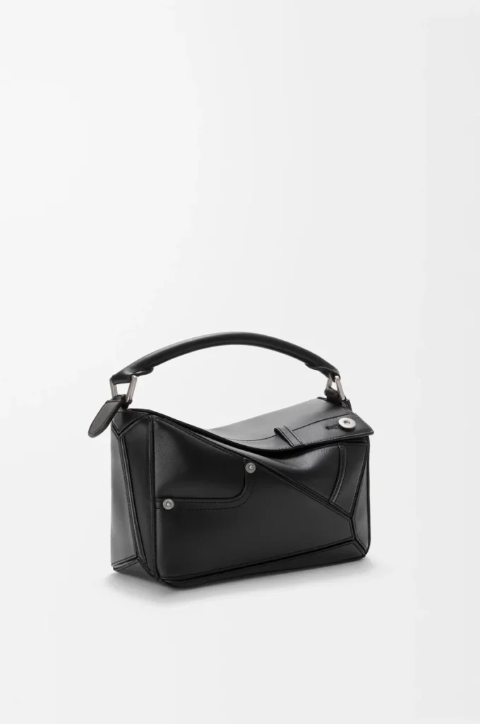 Borsa Panta small Puzzle in pelle di vitello lucida Nero Borsa Panta small Puzzle in pelle di vitello lucida Nero