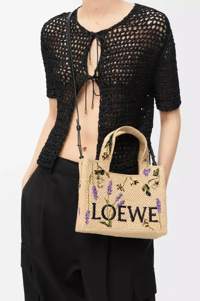 Borsa piccola LOEWE Font in rafia naturale Borsa piccola LOEWE Font in rafia naturale