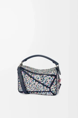 Borsa Puzzle 10 Confetti in classica pelle di vitello Multicolor