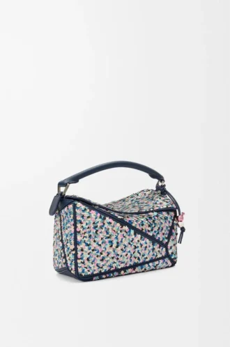Borsa Puzzle 10 Confetti in classica pelle di vitello Multicolor
