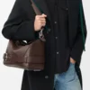 Borsa Puzzle Biker grande in pelle di vitello lucida Dark Chestnut Borsa Puzzle Biker grande in pelle di vitello lucida Dark Chestnut