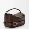 Borsa Puzzle Biker grande in pelle di vitello lucida Dark Chestnut Borsa Puzzle Biker grande in pelle di vitello lucida Dark Chestnut