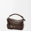 Borsa Puzzle Biker piccola in pelle di vitello lucida Dark Chestnut Borsa Puzzle Biker piccola in pelle di vitello lucida Dark Chestnut