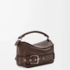 Borsa Puzzle Biker piccola in pelle di vitello lucida Dark Chestnut Borsa Puzzle Biker piccola in pelle di vitello lucida Dark Chestnut