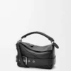 Borsa Puzzle Biker piccola in pelle di vitello lucida nera Borsa Puzzle Biker piccola in pelle di vitello lucida nera