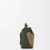 Borsa Puzzle Edge Landscape piccola in pelle di vitello nappa verde bottiglia/ocra Borsa Puzzle Edge Landscape piccola in pelle di vitello nappa verde bottiglia/ocra