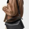 Borsa Puzzle Edge media in pelle di vitello classica nera Borsa Puzzle Edge media in pelle di vitello classica nera