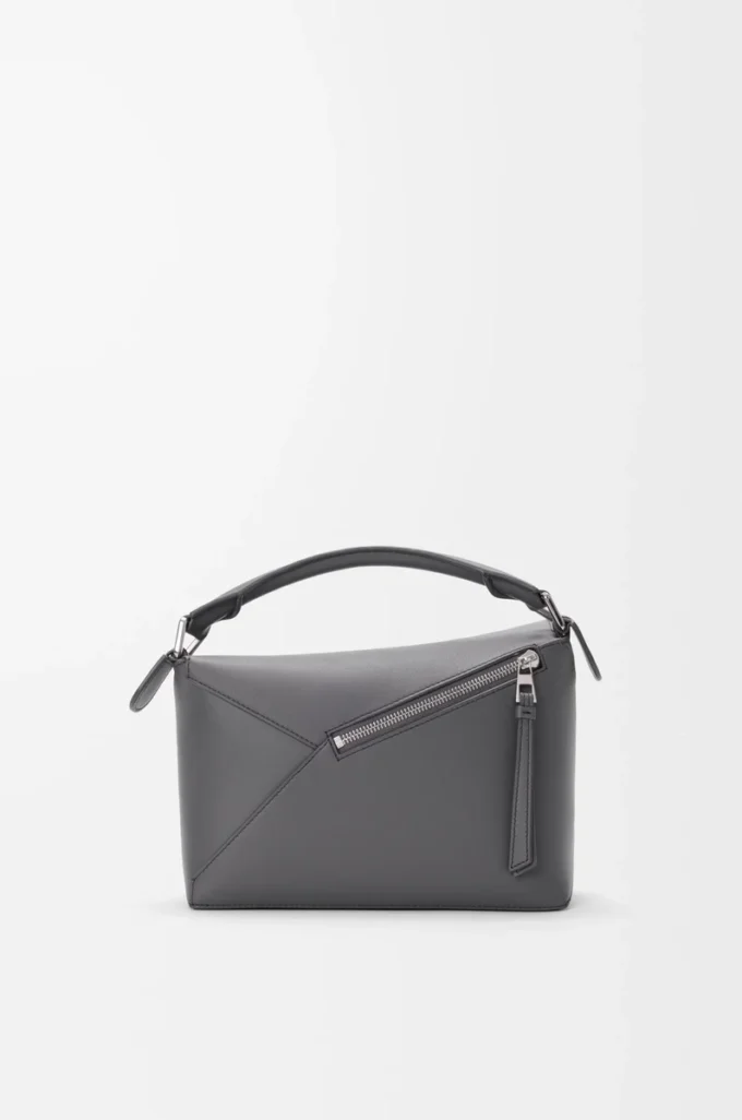 Borsa Puzzle Edge piccola in classica pelle di vitello Slate Borsa Puzzle Edge piccola in classica pelle di vitello Slate