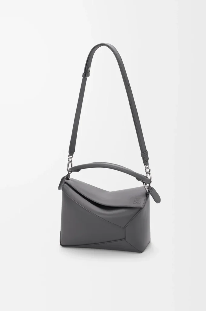 Borsa Puzzle Edge piccola in classica pelle di vitello Slate Borsa Puzzle Edge piccola in classica pelle di vitello Slate