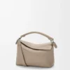 Borsa Puzzle Edge piccola in morbida pelle di vitello martellata argilla Borsa Puzzle Edge piccola in morbida pelle di vitello martellata argilla