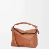 Borsa Puzzle Edge piccola in pelle di vitello classica Tan Borsa Puzzle Edge piccola in pelle di vitello classica Tan