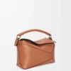 Borsa Puzzle Edge piccola in pelle di vitello classica Tan Borsa Puzzle Edge piccola in pelle di vitello classica Tan