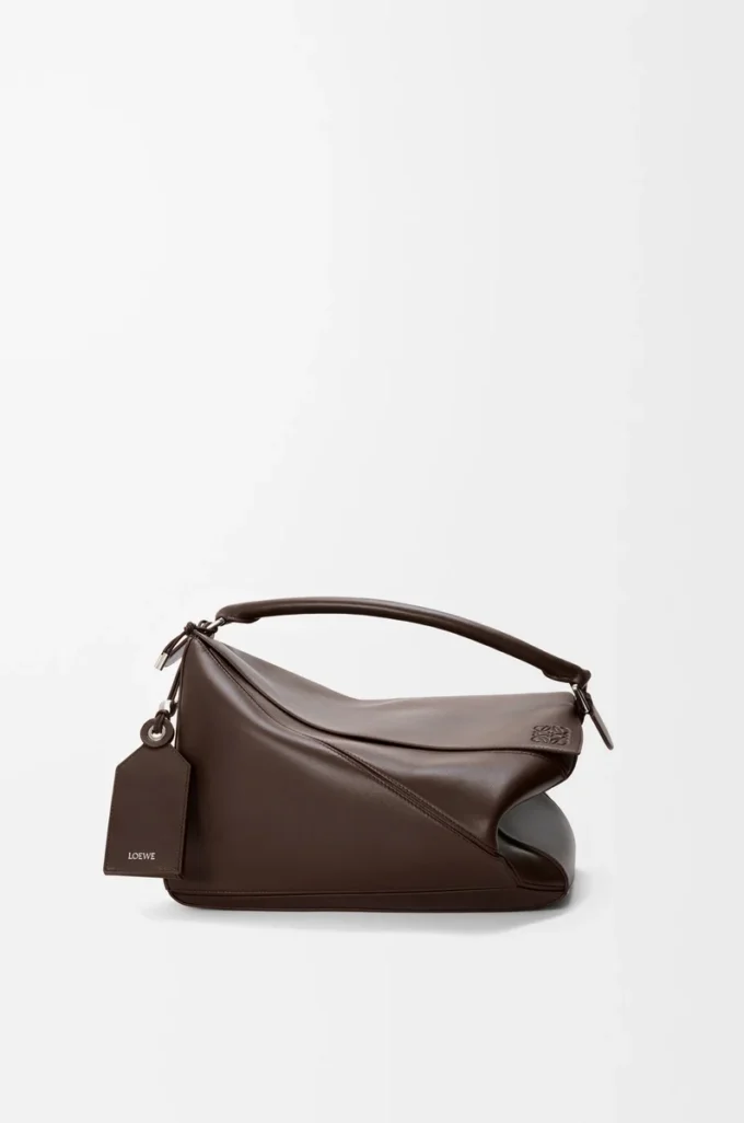 Borsa Puzzle Featherlight grande in pelle di agnello nappa Dark Chestnut Borsa Puzzle Featherlight grande in pelle di agnello nappa Dark Chestnut