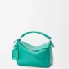 Borsa Puzzle Featherlight piccola in pelle di agnello nappa acquamarina Borsa Puzzle Featherlight piccola in pelle di agnello nappa acquamarina
