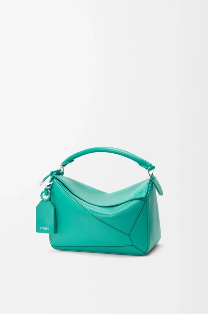 Borsa Puzzle Featherlight piccola in pelle di agnello nappa acquamarina Borsa Puzzle Featherlight piccola in pelle di agnello nappa acquamarina
