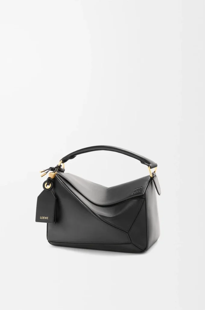Borsa Puzzle Featherlight piccola in pelle di agnello nappa nera Borsa Puzzle Featherlight piccola in pelle di agnello nappa nera