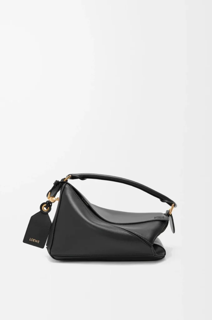 Borsa Puzzle Featherlight piccola in pelle di agnello nappa nera Borsa Puzzle Featherlight piccola in pelle di agnello nappa nera