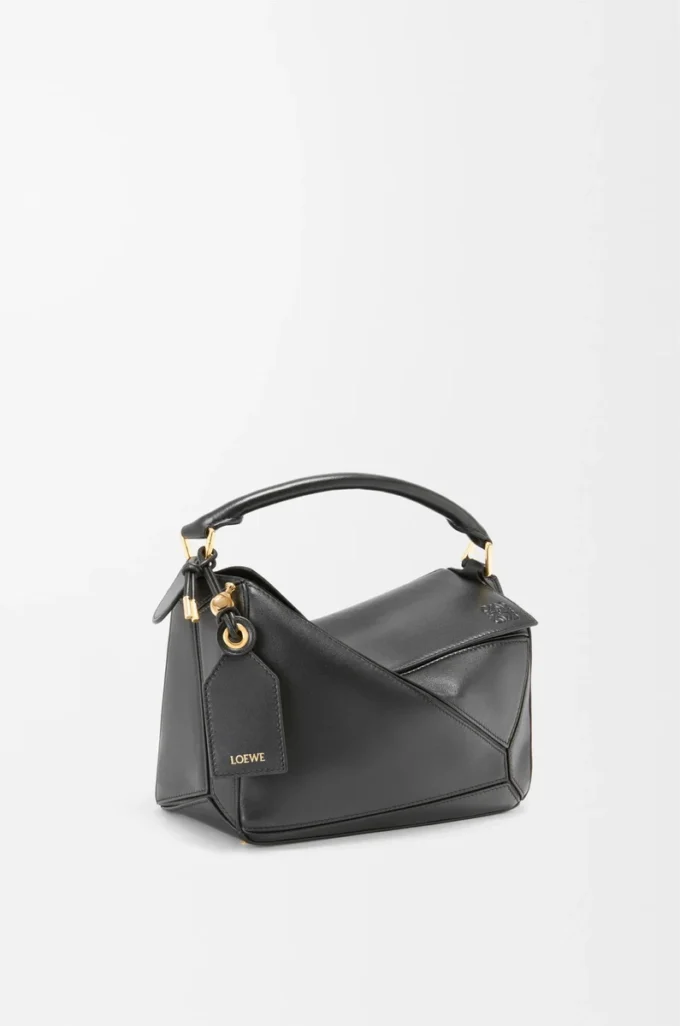 Borsa Puzzle Featherlight piccola in pelle di agnello nappa nera Borsa Puzzle Featherlight piccola in pelle di agnello nappa nera