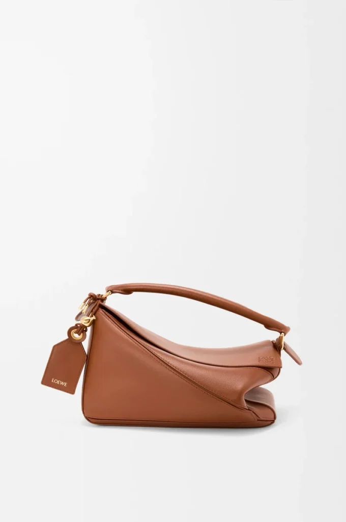Borsa Puzzle Featherlight piccola in pelle di agnello nappa Pecan Borsa Puzzle Featherlight piccola in pelle di agnello nappa Pecan