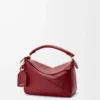 Borsa Puzzle Featherlight piccola in pelle di agnello nappa rosso bruciato Borsa Puzzle Featherlight piccola in pelle di agnello nappa rosso bruciato