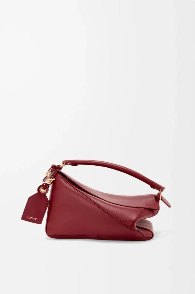 Borsa Puzzle Featherlight piccola in pelle di agnello nappa rosso bruciato Borsa Puzzle Featherlight piccola in pelle di agnello nappa rosso bruciato