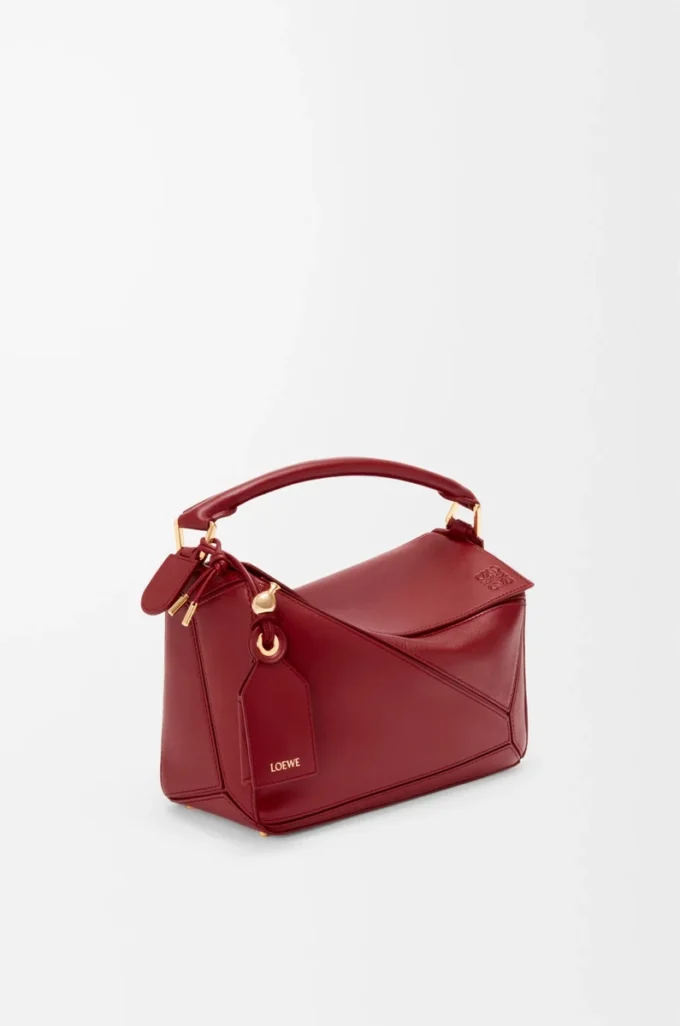 Borsa Puzzle Featherlight piccola in pelle di agnello nappa rosso bruciato Borsa Puzzle Featherlight piccola in pelle di agnello nappa rosso bruciato
