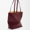 Borsa Puzzle Fold media in pelle di vitello lucida bordeaux scuro Borsa Puzzle Fold media in pelle di vitello lucida bordeaux scuro