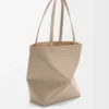 Borsa Puzzle Fold media in pelle di vitello lucida color sabbia Borsa Puzzle Fold media in pelle di vitello lucida color sabbia