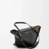 Borsa Puzzle Fold media in pelle di vitello lucida nera Borsa Puzzle Fold media in pelle di vitello lucida nera
