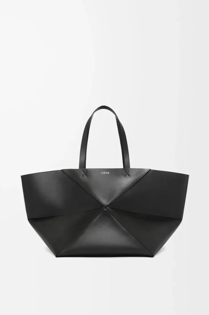 Borsa Puzzle Fold XXL in pelle di vitello lucida Nero Borsa Puzzle Fold XXL in pelle di vitello lucida Nero