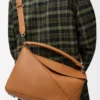 Borsa Puzzle grande in morbida pelle di vitello martellata marrone chiaro canyon