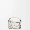 Borsa Puzzle mini Futurist Cat in classica pelle di vitello Soft White Borsa Puzzle mini Futurist Cat in classica pelle di vitello Soft White