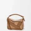 Borsa Puzzle piccola in pelle di vitello classica e pelle scamosciata Oak Borsa Puzzle piccola in pelle di vitello classica e pelle scamosciata Oak