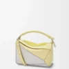 Borsa Puzzle piccola in pelle di vitello nappa grigio chiaro/citrino chiaro Borsa Puzzle piccola in pelle di vitello nappa grigio chiaro/citrino chiaro