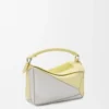 Borsa Puzzle piccola in pelle di vitello nappa grigio chiaro/citrino chiaro Borsa Puzzle piccola in pelle di vitello nappa grigio chiaro/citrino chiaro