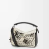 Borsa Puzzle piccola in tessuto intrecciato nero/bianco Borsa Puzzle piccola in tessuto intrecciato nero/bianco