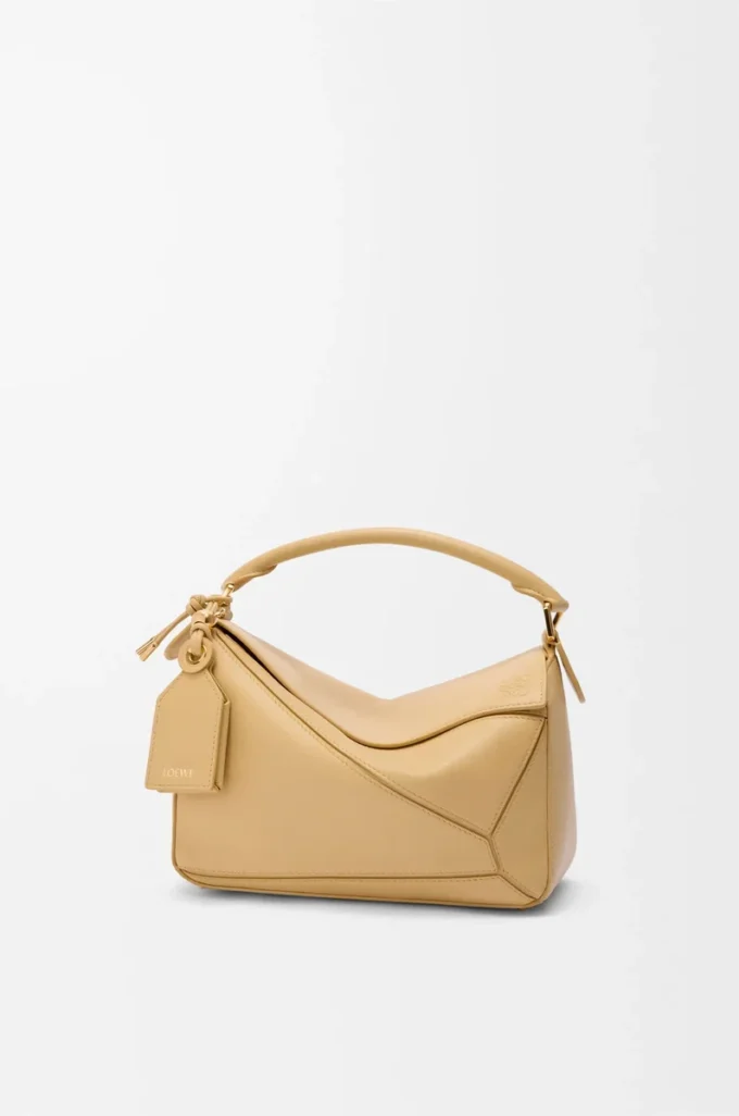 Borsa Small Featherlight Puzzle in pelle di agnello nappa Dark Butter Borsa Small Featherlight Puzzle in pelle di agnello nappa Dark Butter
