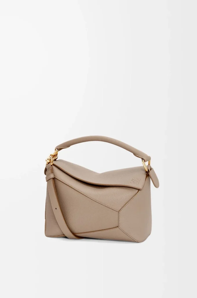 Borsa Small Puzzle Edge in morbida pelle di vitello martellata Sand Borsa Small Puzzle Edge in morbida pelle di vitello martellata Sand