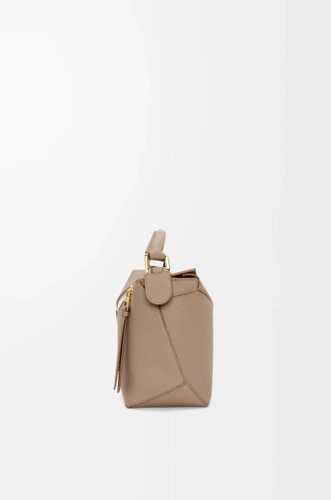 Borsa Small Puzzle Edge in morbida pelle di vitello martellata Sand Borsa Small Puzzle Edge in morbida pelle di vitello martellata Sand