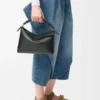 Borsa Small Puzzle Edge in pelle di vitello classica nera Borsa Small Puzzle Edge in pelle di vitello classica nera